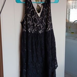 Torrid black lace dress size 0